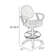 Rea Drafting Stool Chair | Loop Arms | Black Mesh | Chrome Footring BM340770