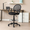 Rea Drafting Stool Chair | Loop Arms | Black Mesh | Chrome Footring BM340770