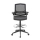 Drafting Stool Chair | Flip-Up Arms | Black Linear Mesh | Chrome Footring BM340771