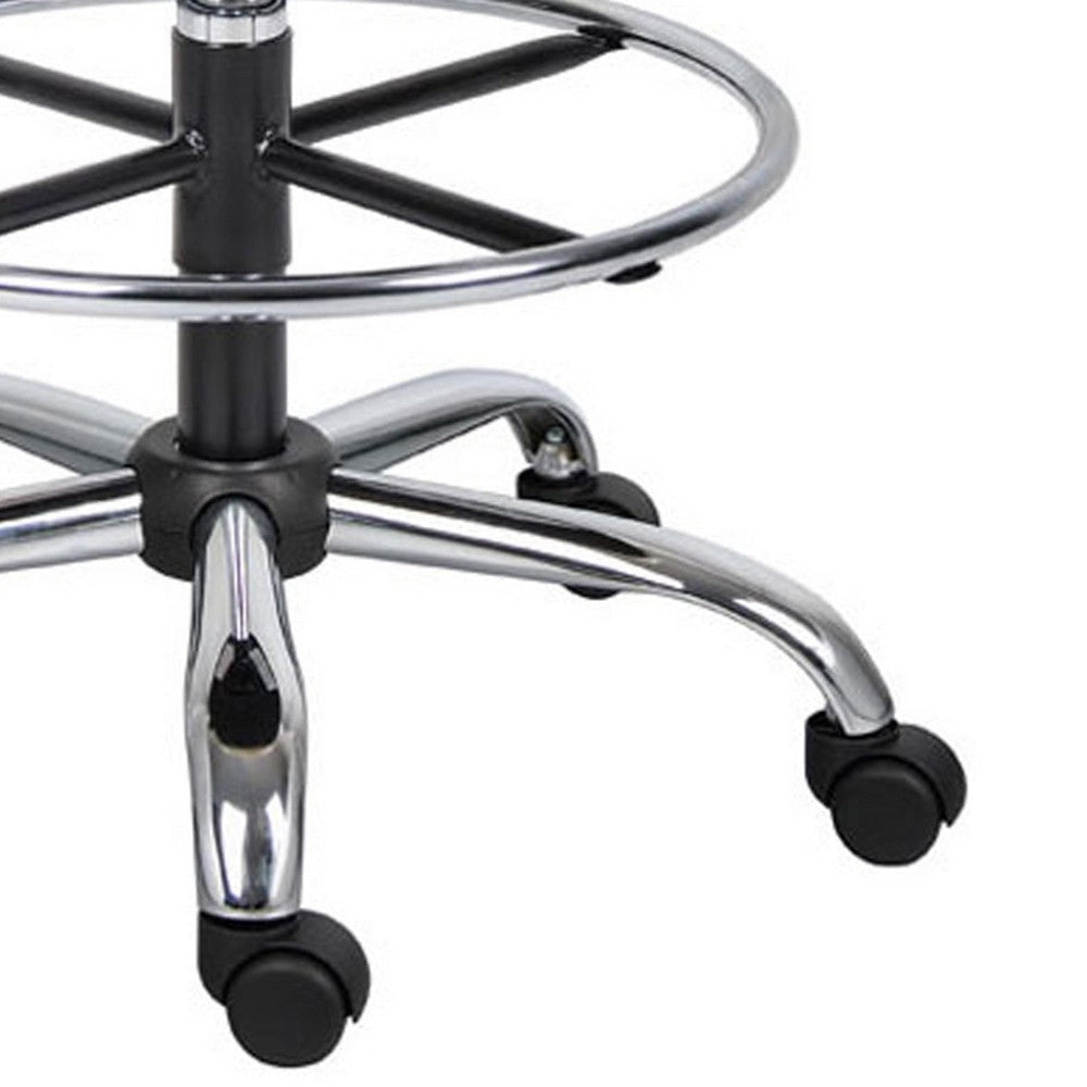 Fea Medical Drafting Stool | Round Beige Vinyl | Chrome Footring BM340772