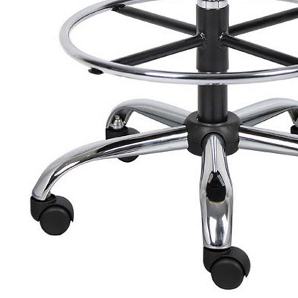 Fea Medical Drafting Stool | Round Beige Vinyl | Chrome Footring BM340772