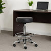 Fea Medical Drafting Stool | Round Black Vinyl | Chrome Footring BM340773