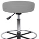 Fea Medical Drafting Stool | Round Gray Vinyl | Chrome Footring BM340774