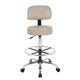 Fea Medical Drafting Stool | Beige Vinyl | Low Back & Padded Seat | Chrome BM340775