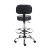 Fea Medical Drafting Stool | Black Vinyl | Low Back & Padded Seat | Chrome BM340776