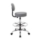 Fea Medical Drafting Stool | Gray Vinyl | Low Back & Padded Seat | Chrome BM340777