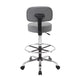 Fea Medical Drafting Stool | Gray Vinyl | Low Back & Padded Seat | Chrome BM340777