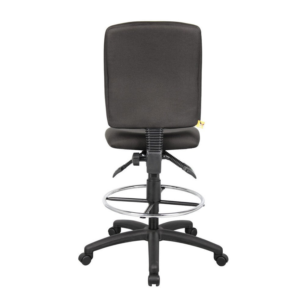 Jea Drafting Stool | Seat Tilt Lock | Chrome Footring | Black Crepe BM340778