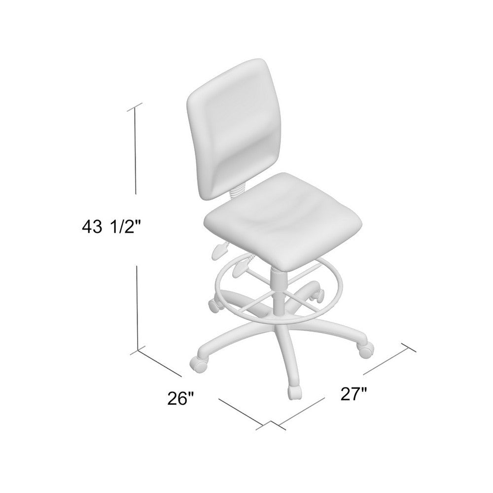 Jea Drafting Stool | Seat Tilt Lock | Chrome Footring | Black Crepe BM340778