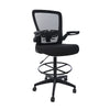 Dea Drafting Stool Chair | Flip-Up Arms | Black Mesh | Chrome Footring BM340779