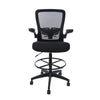 Dea Drafting Stool Chair | Flip-Up Arms | Black Mesh | Chrome Footring BM340779