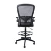 Dea Drafting Stool Chair | Flip-Up Arms | Black Mesh | Chrome Footring BM340779