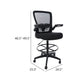 Dea Drafting Stool Chair | Flip-Up Arms | Black Mesh | Chrome Footring BM340779