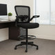 Dea Drafting Stool Chair | Flip-Up Arms | Black Mesh | Chrome Footring BM340779
