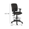 Jea Drafting Stool | Seat Tilt Lock | Adjustable Arms | Black Crepe BM340781