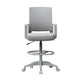 Swivel Drafting Stool | Fixed Arms | Gray Mesh Back | Chrome Footring BM340782