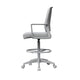 Swivel Drafting Stool | Fixed Arms | Gray Mesh Back | Chrome Footring BM340782