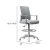 Swivel Drafting Stool | Fixed Arms | Gray Mesh Back | Chrome Footring BM340782