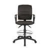 Jea Swivel Drafting Stool | Seat Tilt Lock | Loop Arms | Black Crepe BM340783