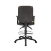 Jea Swivel Drafting Stool | Seat Tilt Lock | Loop Arms | Black Crepe BM340783