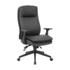 Executive Office Chair | Black Soft Vinyl | Nylon Base | 3 Paddle Tilt BM340784