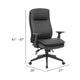 Executive Office Chair | Black Soft Vinyl | Nylon Base | 3 Paddle Tilt BM340784