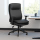 Executive Office Chair | Black Soft Vinyl | Nylon Base | 3 Paddle Tilt BM340784