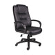 Mala Executive High Back Chair | Black Faux Leather | Lumbar Support BM340785
