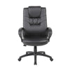 Mala Executive High Back Chair | Black Faux Leather | Lumbar Support BM340785