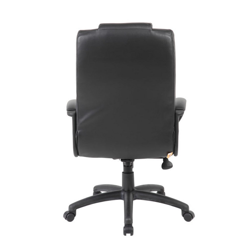 Mala Executive High Back Chair | Black Faux Leather | Lumbar Support BM340785