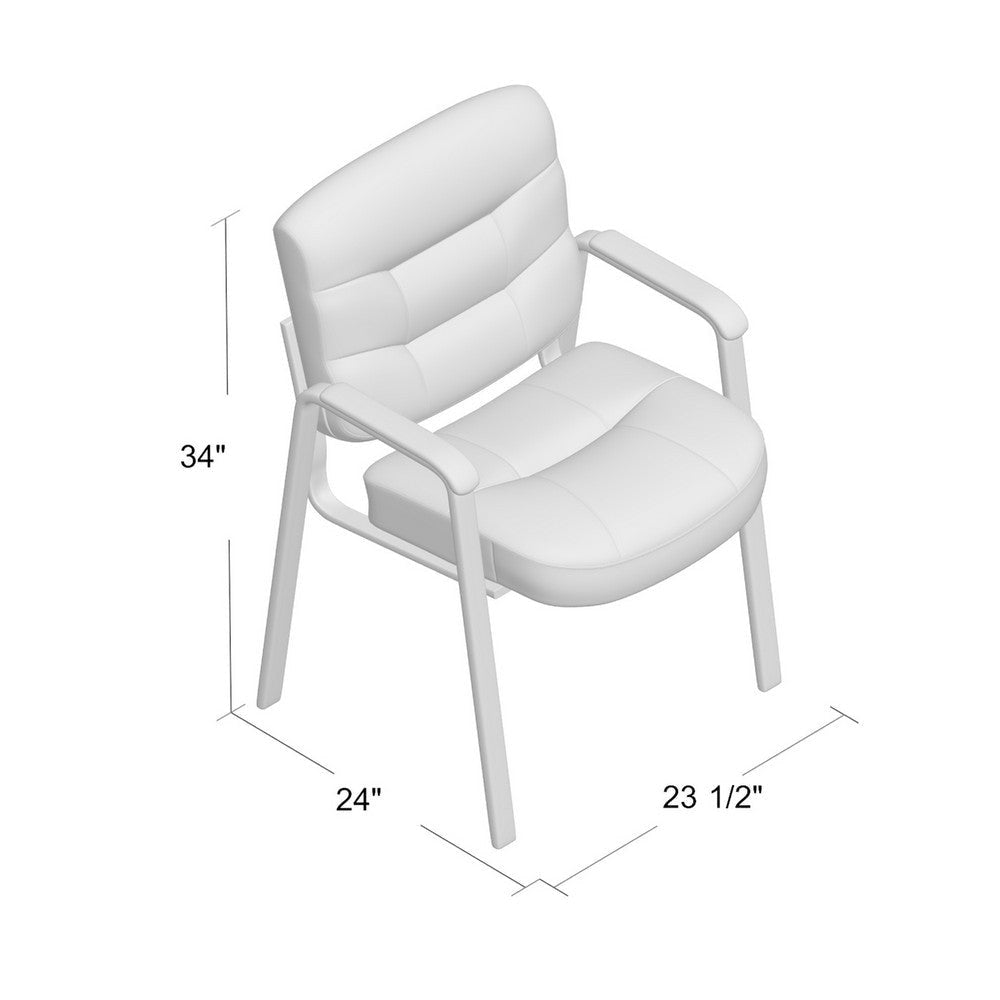 Mala Executive Mid Back Guest Chair | Faux Leather | Steel Frame BM340786