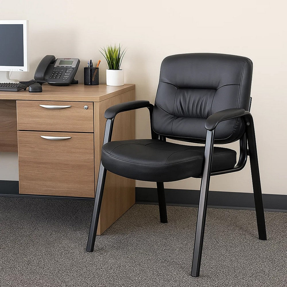 Mala Executive Mid Back Guest Chair | Faux Leather | Steel Frame