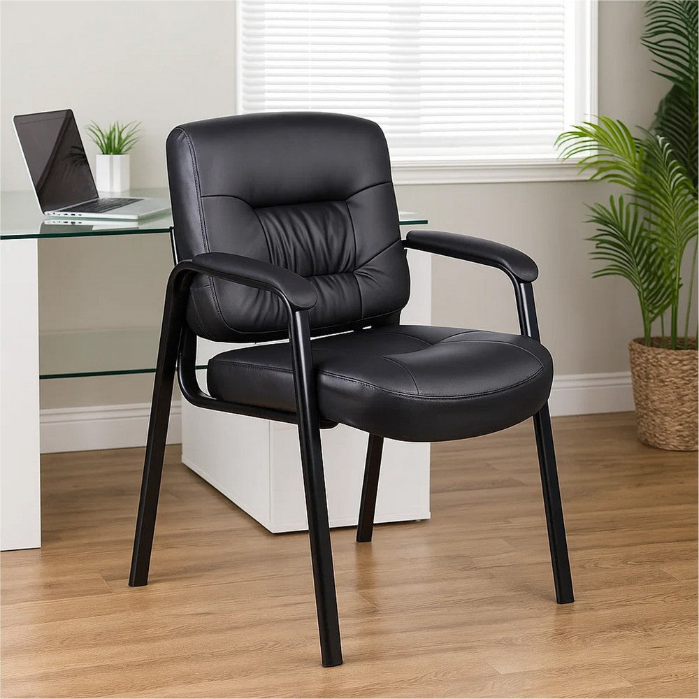 Mala Executive Mid Back Guest Chair | Faux Leather | Steel Frame BM340786