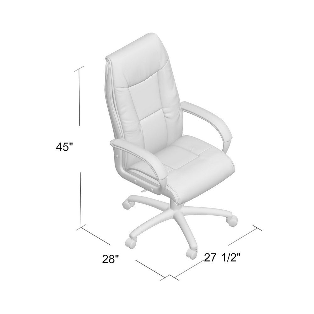 Executive Office Chair with Padded Arms | Faux Leather | Tilt Tension BM340787