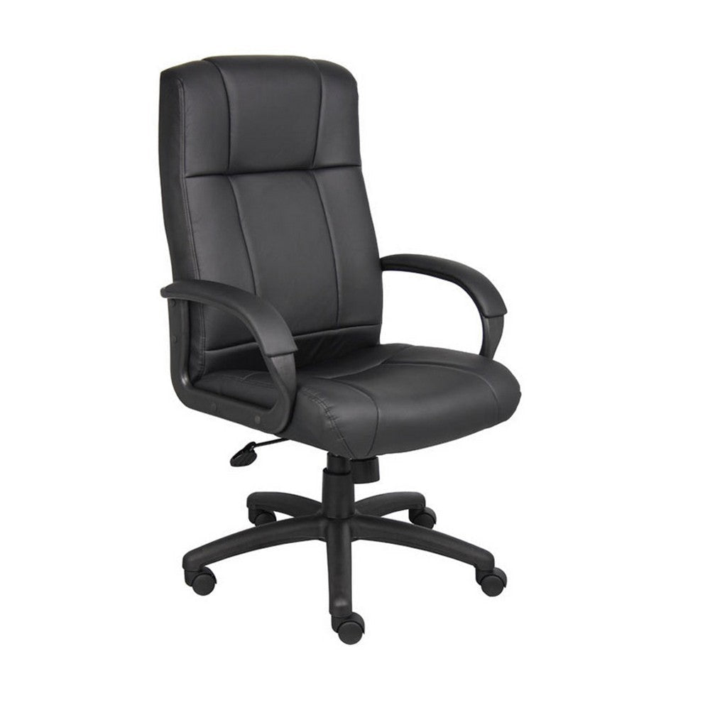 Ruia Executive High Back Office Chair | Black Soft Vinyl | Lumbar Support BM340788