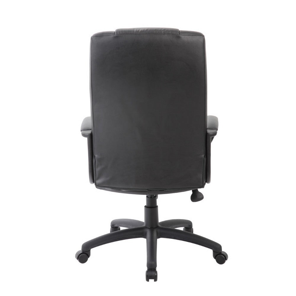 Ruia Executive High Back Office Chair | Black Soft Vinyl | Lumbar Support BM340788