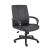 Ruia Executive Mid Back Office Chair | Black Soft Vinyl | Padded Arms BM340789