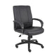 Ruia Executive Mid Back Office Chair | Black Soft Vinyl | Padded Arms BM340789