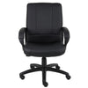 Ruia Executive Mid Back Office Chair | Black Soft Vinyl | Padded Arms BM340789