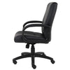 Ruia Executive Mid Back Office Chair | Black Soft Vinyl | Padded Arms BM340789