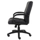 Ruia Executive Mid Back Office Chair | Black Soft Vinyl | Padded Arms BM340789