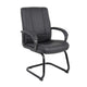 Ruia Mid Back Guest Armchair | Black Soft Vinyl | Cantilever Base BM340790