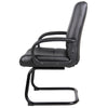 Ruia Mid Back Guest Armchair | Black Soft Vinyl | Cantilever Base BM340790