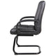 Ruia Mid Back Guest Armchair | Black Soft Vinyl | Cantilever Base BM340790