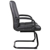 Ruia Mid Back Guest Armchair | Black Soft Vinyl | Cantilever Base BM340790
