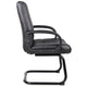 Ruia Mid Back Guest Armchair | Black Soft Vinyl | Cantilever Base BM340790