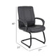 Ruia Mid Back Guest Armchair | Black Soft Vinyl | Cantilever Base BM340790