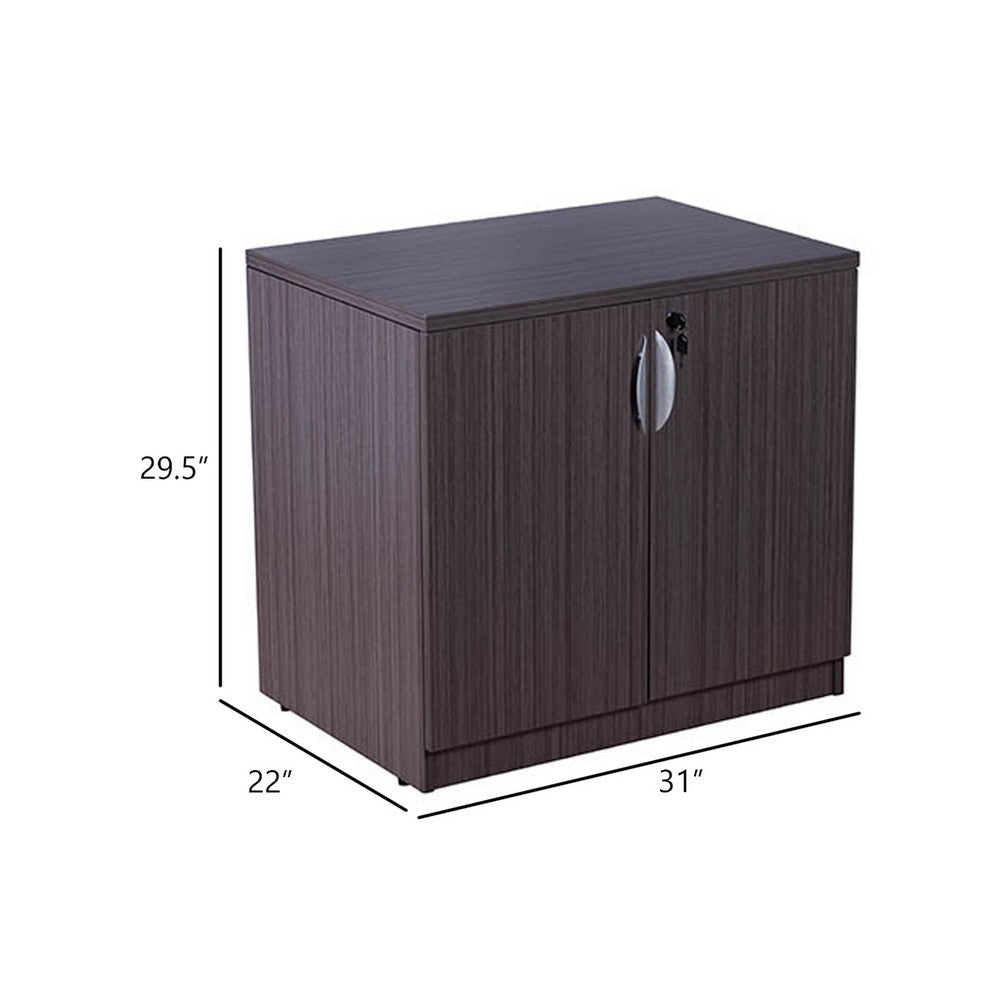 Doe Office Storage Cabinet with 2 Doors | Driftwood Gray | 31’’ Wide BM340791