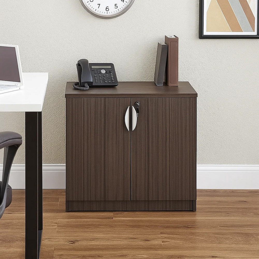 Doe Office Storage Cabinet with 2 Doors | Driftwood Gray | 31" Wide