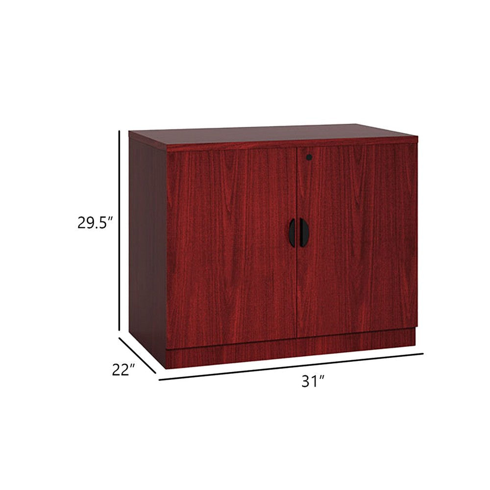 Doe Office Storage Cabinet with 2 Doors | Mahogany Red | 31’’ Wide BM340792